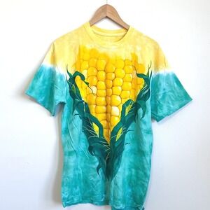 Vintage 2003 Liquid‎ Blue Corn All over Print T Shirt Size XL AOP 100% Cotton